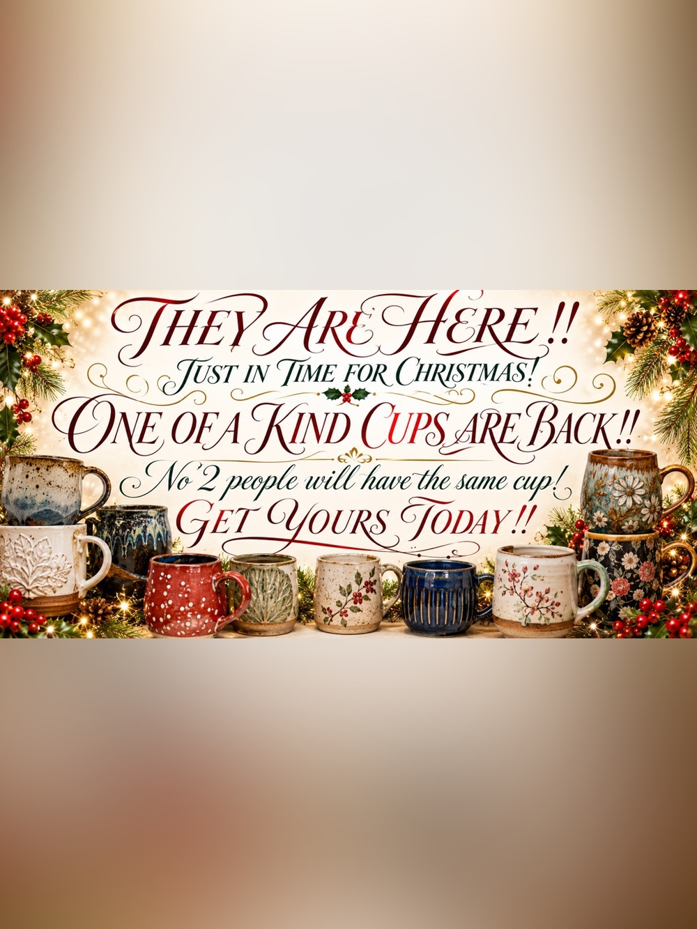 ONE OF KIND CUPS!